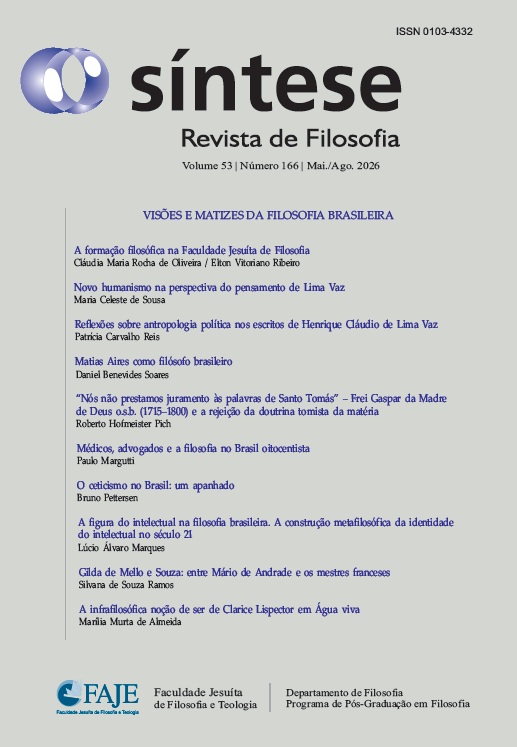 					Visualizar v. 53 n. 166 (2026): VISÕES E MATIZES DA FILOSOFIA BRASILEIRA
				